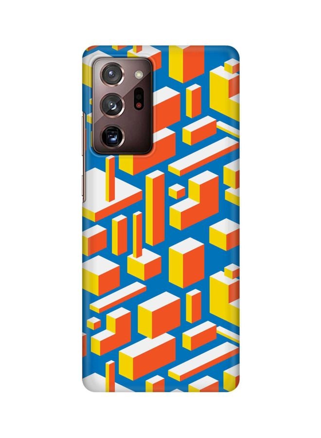 Stylizedd Classic Series 3D Geometry Printed Case For Samsung Galaxy Note 20 Ultra Blue/Yellow/Orange