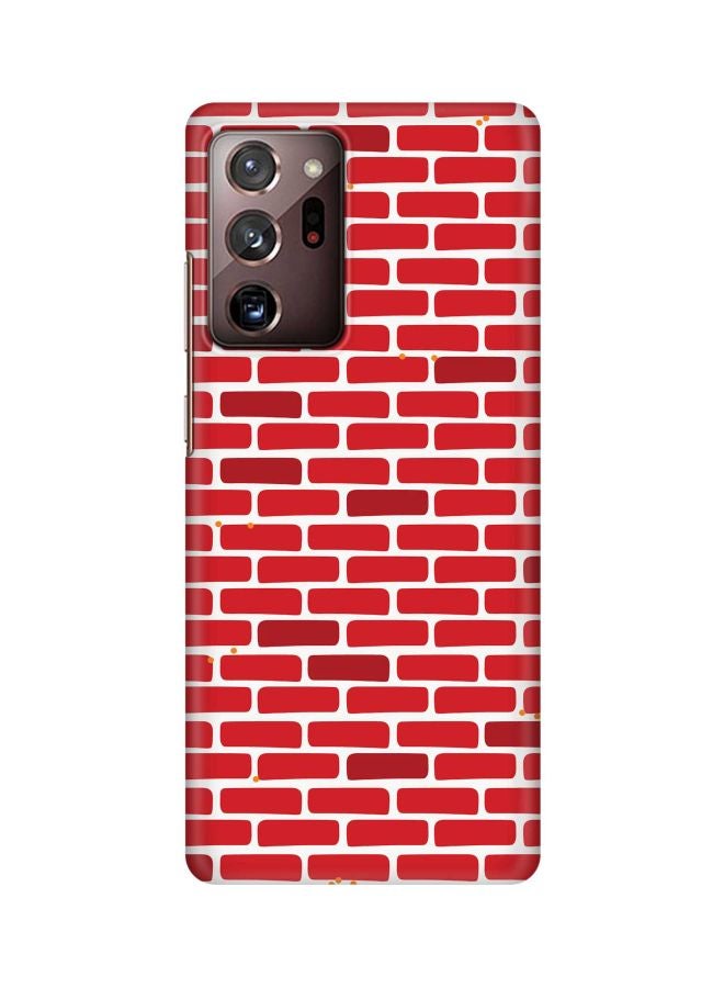 Stylizedd Snap Classic Series Bricks Wall Printed Case For Samsung Galaxy Note 20 Ultra Red/White