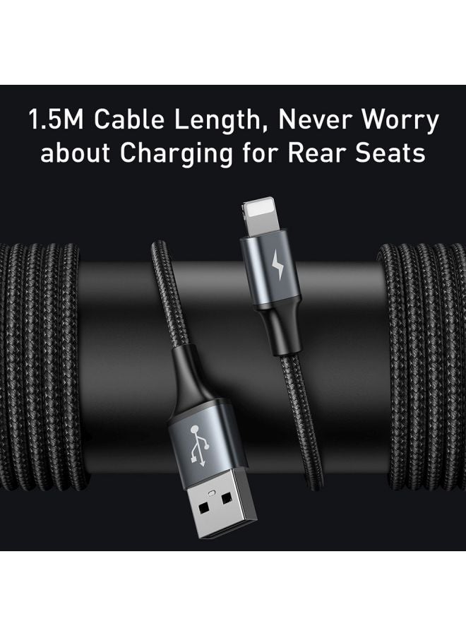 بيسوس كابل شحن وبيانات USB أسود - Image 2