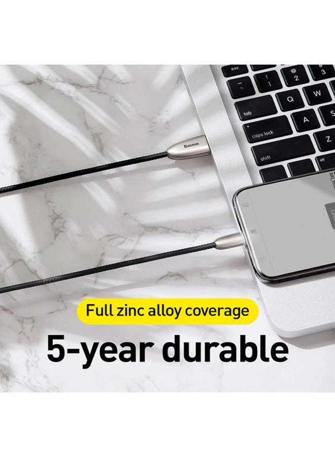 Baseus USB Data Charging Cable With Light Indicator Black - Image 3