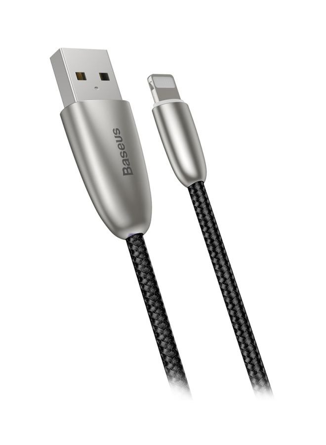 Baseus USB Data Charging Cable With Light Indicator Black - Image 2