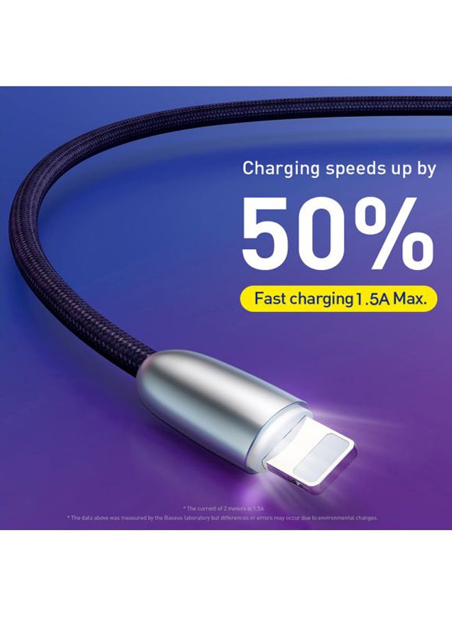 Baseus USB Data Charging Cable With Light Indicator Black - Image 4