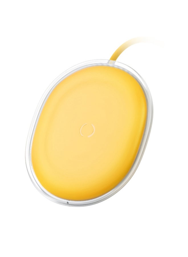 Baseus 15W Jelly Wireless Phone Charger Pad Station Yellow - Image 1