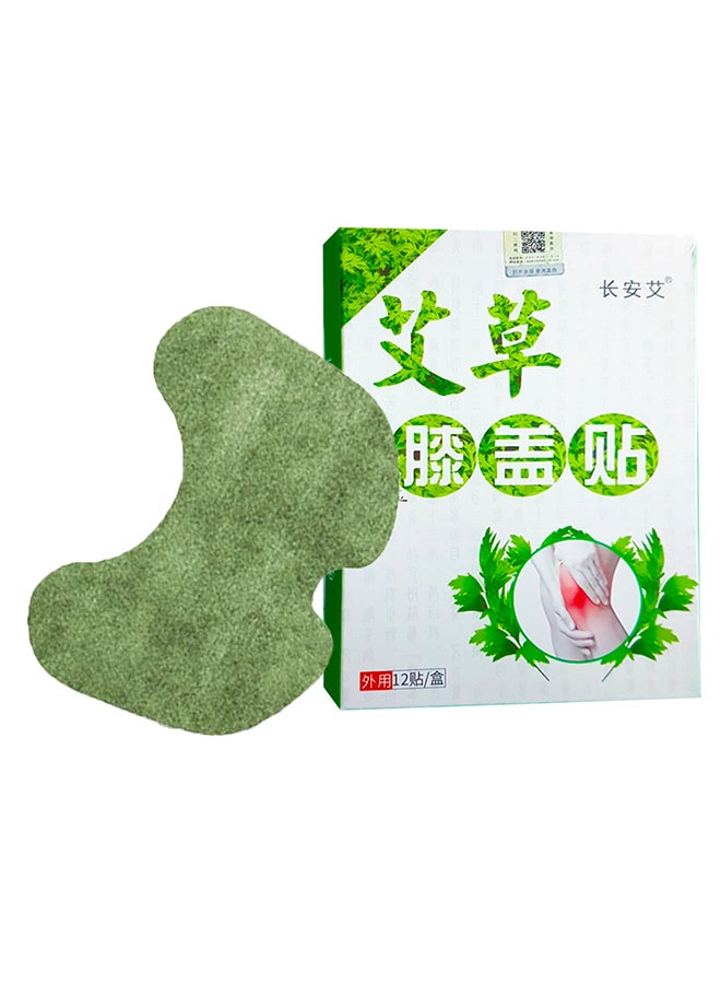 12 قطعة من لاصقات للركبة لتخفيف الألم، لاصقات من مستخلص الشيح الدودي للركبة والمفاصل، تخفف التهاب المفاصل وآلام الركبة وعرق النسا - Image 1