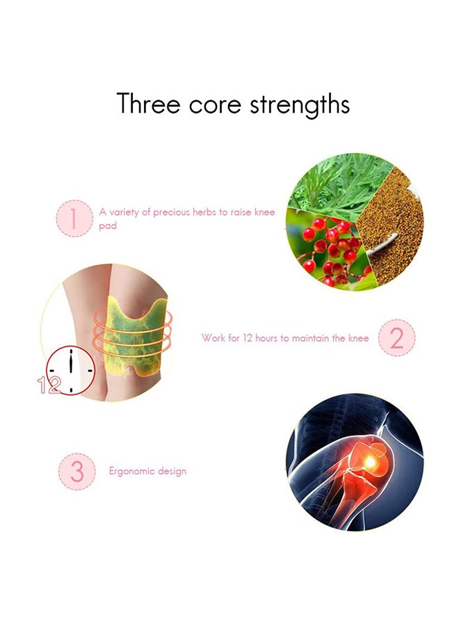 12 قطعة من لاصقات للركبة لتخفيف الألم، لاصقات من مستخلص الشيح الدودي للركبة والمفاصل، تخفف التهاب المفاصل وآلام الركبة وعرق النسا - Image 3