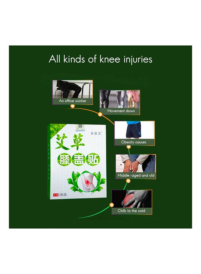 12 قطعة من لاصقات للركبة لتخفيف الألم، لاصقات من مستخلص الشيح الدودي للركبة والمفاصل، تخفف التهاب المفاصل وآلام الركبة وعرق النسا - Image 2