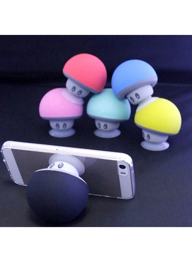 Cartoon Mushroom Head BT Speaker Suction Cup Phone Holder Portable Outdoor Sound (Black) Black  - Image 5
