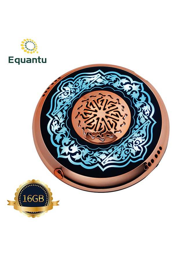 SQ712 Equantu Aromatherapy The Quran Speaker 8GB USB Charge BT Connection Adjustable Lighting Color Player Rose Gold/Black/Blue - Image 1