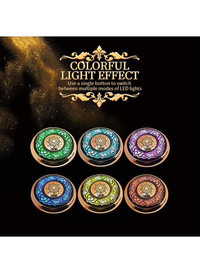 SQ712 Equantu Aromatherapy The Quran Speaker 8GB USB Charge BT Connection Adjustable Lighting Color Player Rose Gold/Black/Blue - Image 4