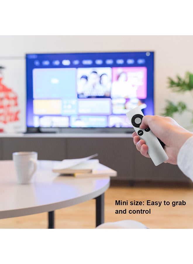 Generic - Smart Replacement Remote Control for Apple TV Mini Size TV Remote Controller Easy to Grab Silver Silver - Image 1