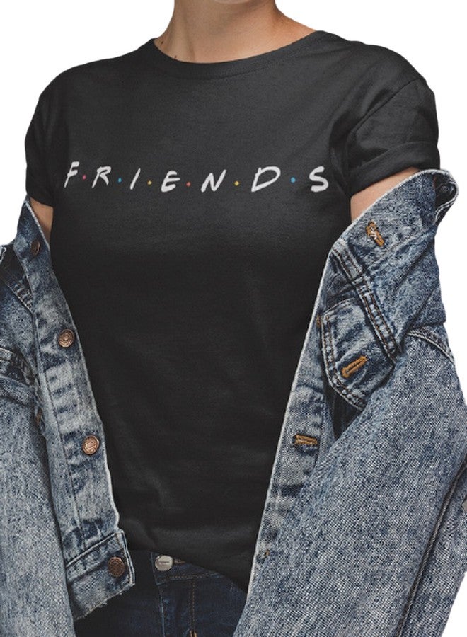 Atiq Friends Cotton T-Shirt Black - Image 1