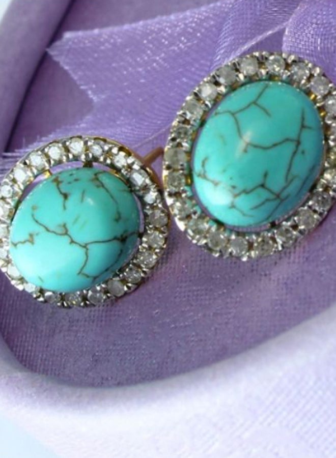 Vera Perla 10 Karat Genuine Oval Diamond Earrings - Image 3