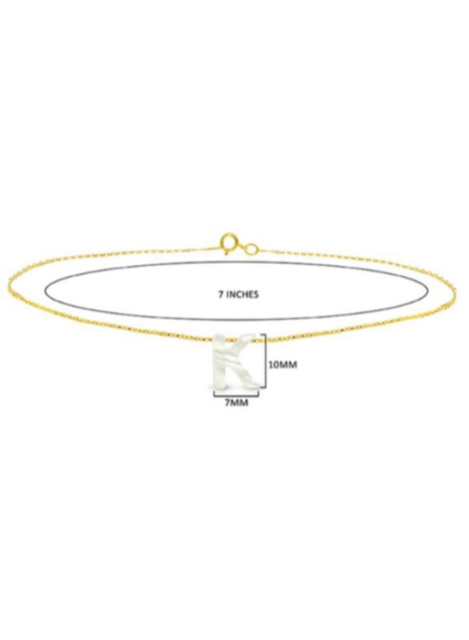 Vera Perla - 18 Karat Gold K Mother Of Pearl Charm Bracelet - Image 1
