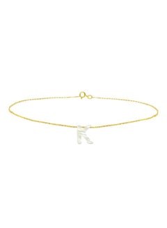 18 Karat Gold K Mother Of Pearl Charm Bracelet