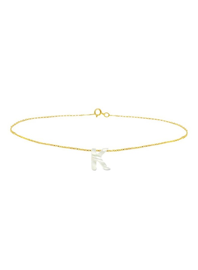 Vera Perla - 18 Karat Gold K Mother Of Pearl Charm Bracelet - Image 1