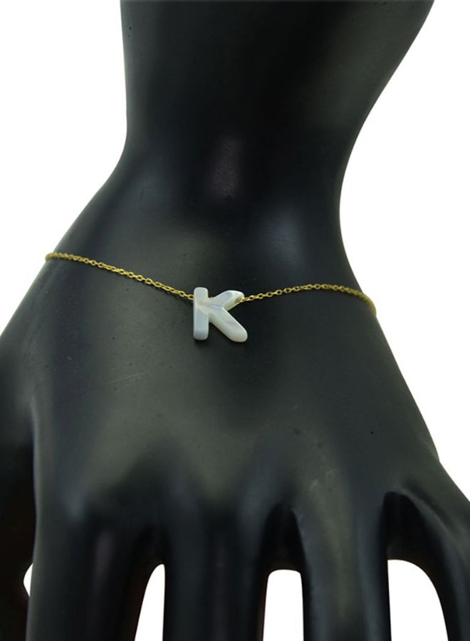 Vera Perla - 18 Karat Gold K Mother Of Pearl Charm Bracelet - Image 1