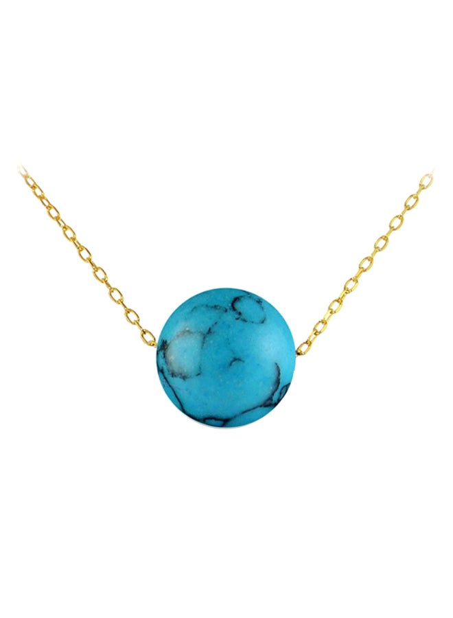 18 Karat Gold Turquoise Pendant Necklace - v1601014049/N13757738A_1