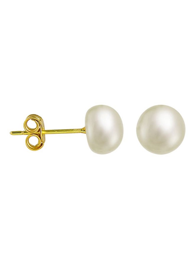 Vera Perla - 18 Karat Gold Genuine Pearl Jewellery Set - Image 1