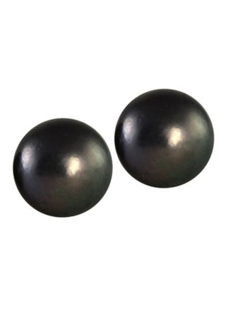 18 Karat Yellow Gold Round Shape Pearl Earrings - v1601014080/N13757731A_1