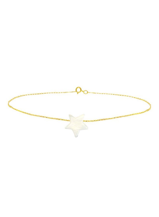 Vera Perla 18 Karat Gold Star Shape Mother Of Pearl Bracelet  - Image 1