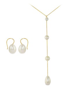 18 Karat Gold Gradual Pearl Jewellery Set