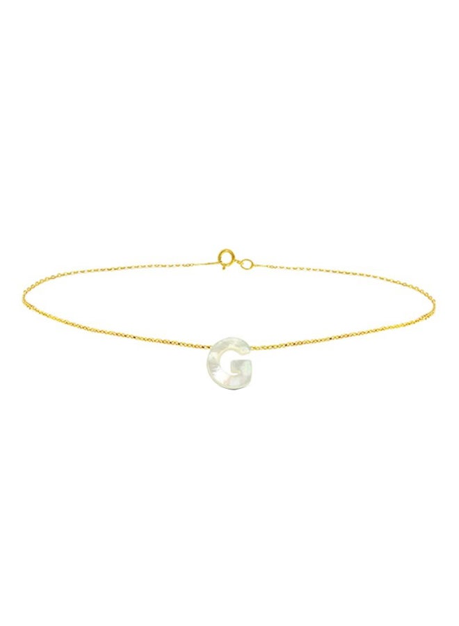 فيرا بيرلا سوار من الذهب عيار 18 قيراط مزين بحلية من عرق اللؤلؤ على شكل حرف G - Image 1