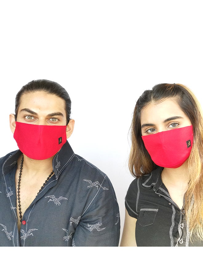 Sana'a Kayum Reusable Face Mask Warm Red Small - Image 3