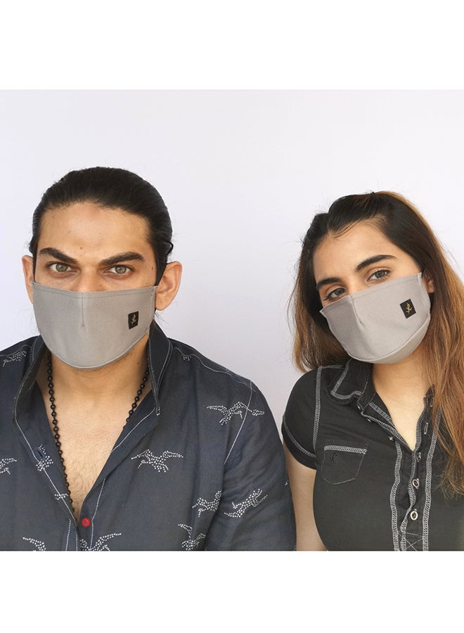 Sana'a Kayum Reusable Face Mask Titanium Grey Small - Image 3