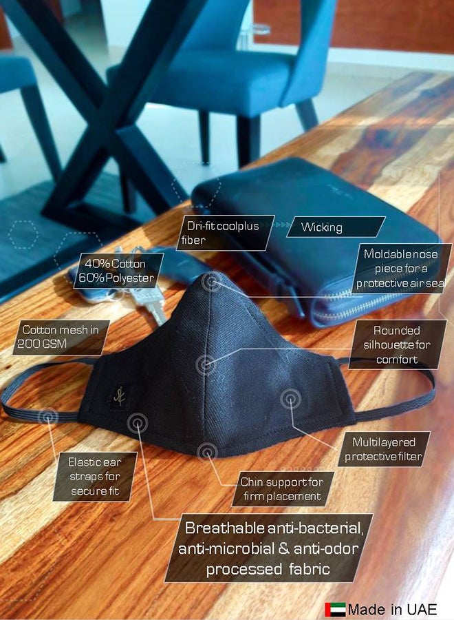 Sana'a Kayum Reusable Face Mask Titanium Grey Small - Image 4