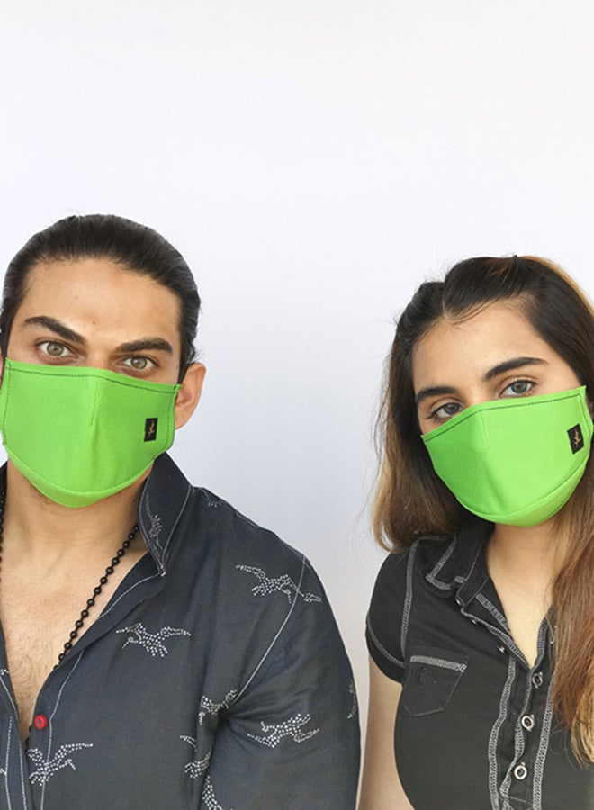 Sana'a Kayum - Reusable Face Mask Leaf Green Medium - Image 1