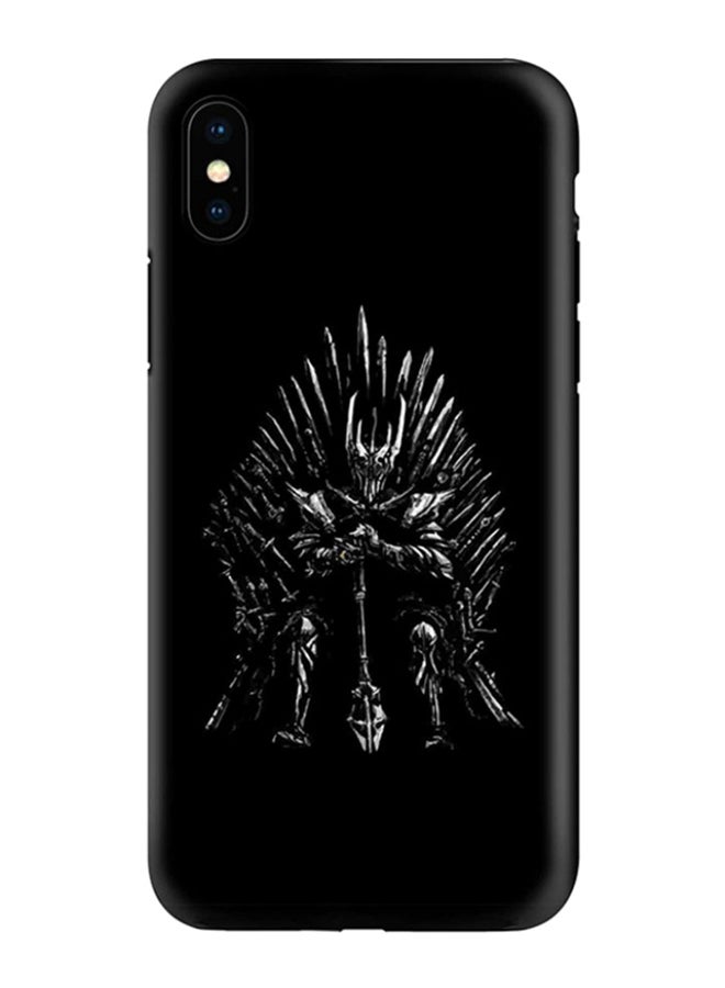 غطاء حماية جيم أوف ثرونز مزين بطبعة لهاتف أبل آيفون X/آيفون XS أسود/رمادي