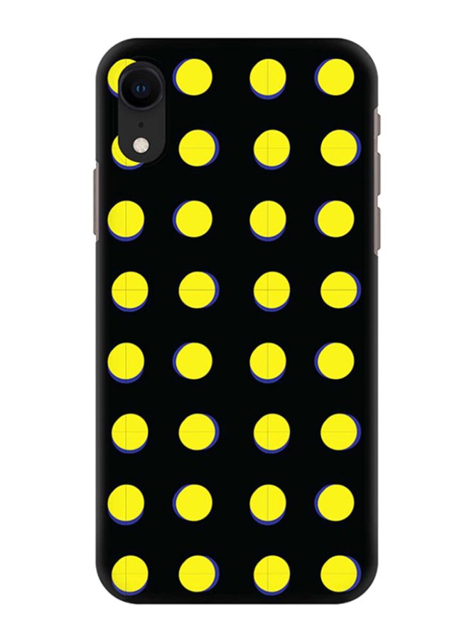 Stylizedd - Dots Printed Protective Case Cover For Apple iPhone XR Yellow/Black - Image 1