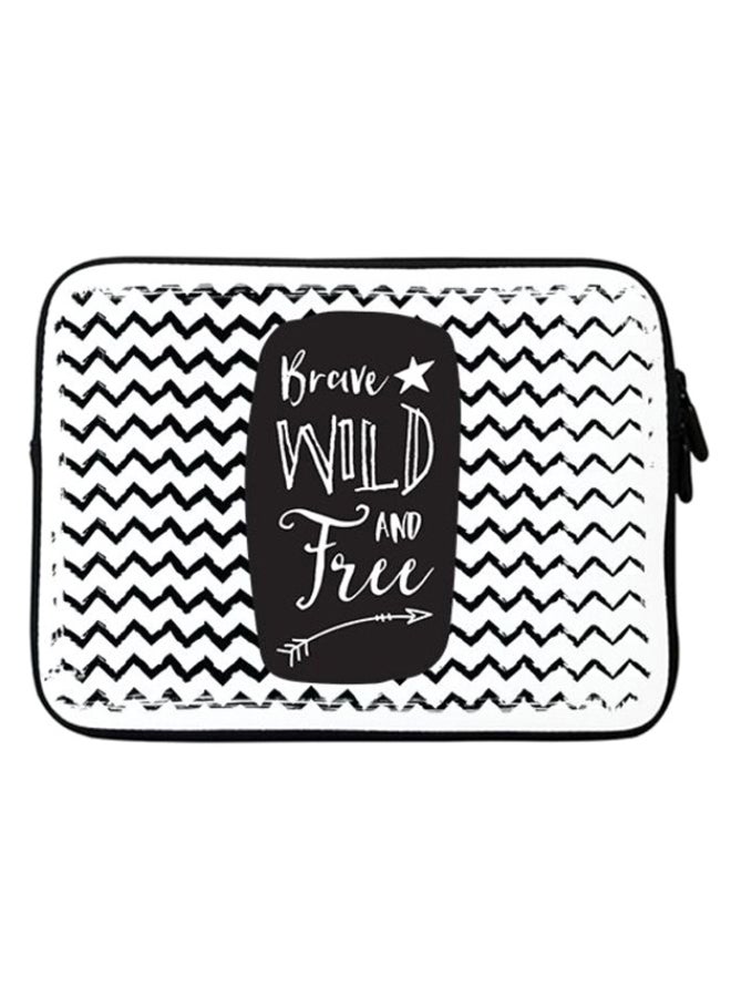 Stylizedd Premium Brave Wild And Free Carrying Case For 15 Inch Laptop Black/White  - Image 1