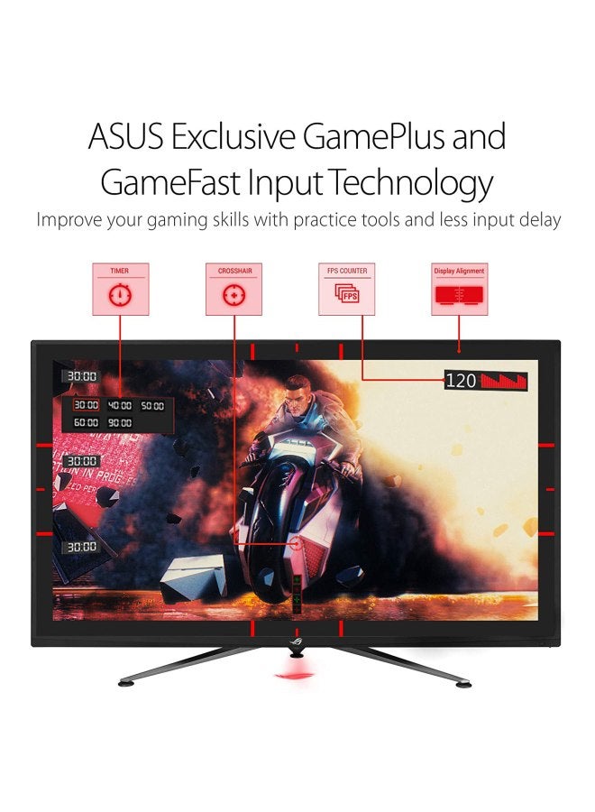 ASUS - 43-Inch ROG Strix 4K 120hz Gaming Monitor, Shadow Boost Non-Glare Eye Care Black - Image 1