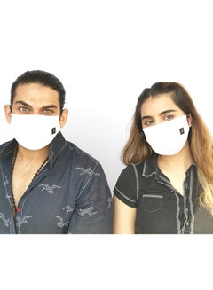 Sana'a Kayum Reusable Face Mask White Medium  - Image 3