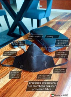 Sana'a Kayum Reusable Face Mask Black Small  - Image 4