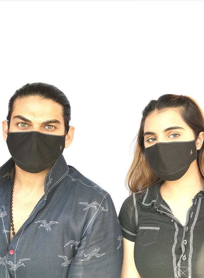 Sana'a Kayum - Reusable Face Mask Black Small - Image 1
