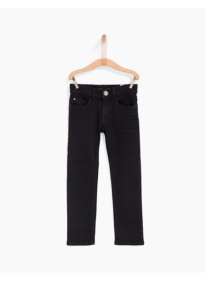 إيكس بنطال جينز أساسي من القطن أسود - Image 1