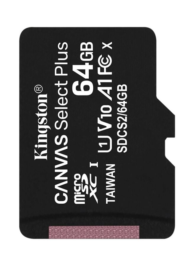 كينغستون - بطاقة ذاكرة مايكرو SD UHS-1 كانفاس سيليكت بلس 64 GB - Image 1