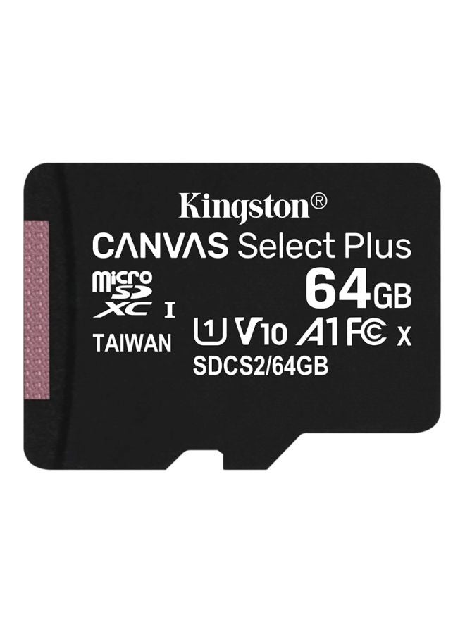كينغستون - بطاقة ذاكرة مايكرو SD UHS-1 كانفاس سيليكت بلس 64 GB - Image 1