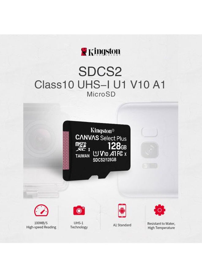 Kingston - Canvas Select Plus MicroSD UHS-1 Memory Card 128 GB - Image 1
