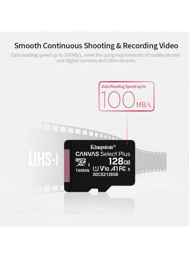 Kingston - Canvas Select Plus MicroSD UHS-1 Memory Card 128 GB - Image 1