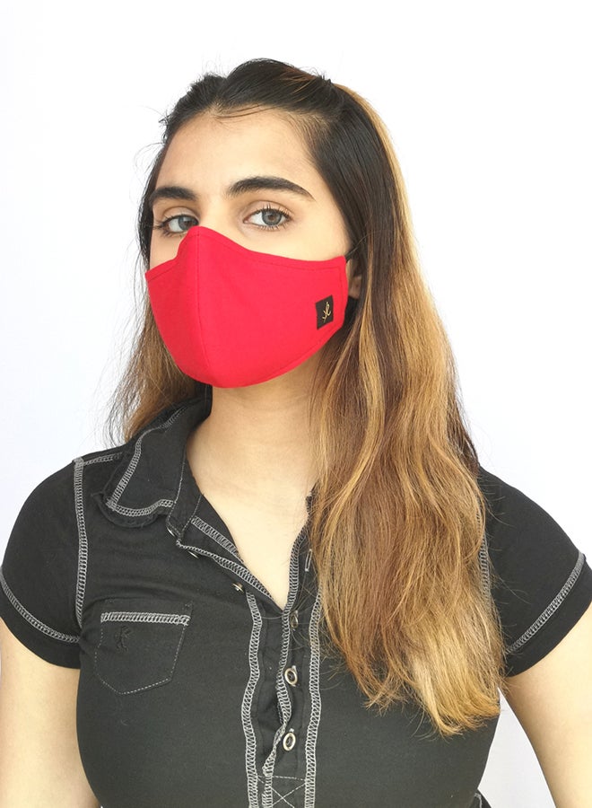Sana'a Kayum Reusable Face Mask Warm Red Medium  - Image 3