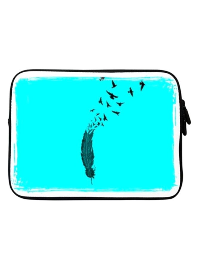 ستايلايزد حافظة لاب توب حجم 15 بوصة بتصميم مميز مزودة بحزام الكتف أزرق/أسود/أبيض - Image 1