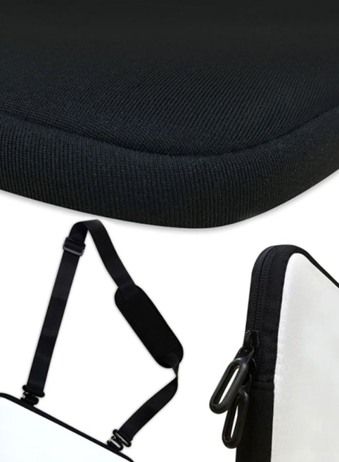 ستايلايزد حافظة لاب توب حجم 15 بوصة بتصميم مميز مزودة بحزام الكتف أزرق/أسود/أبيض - Image 3