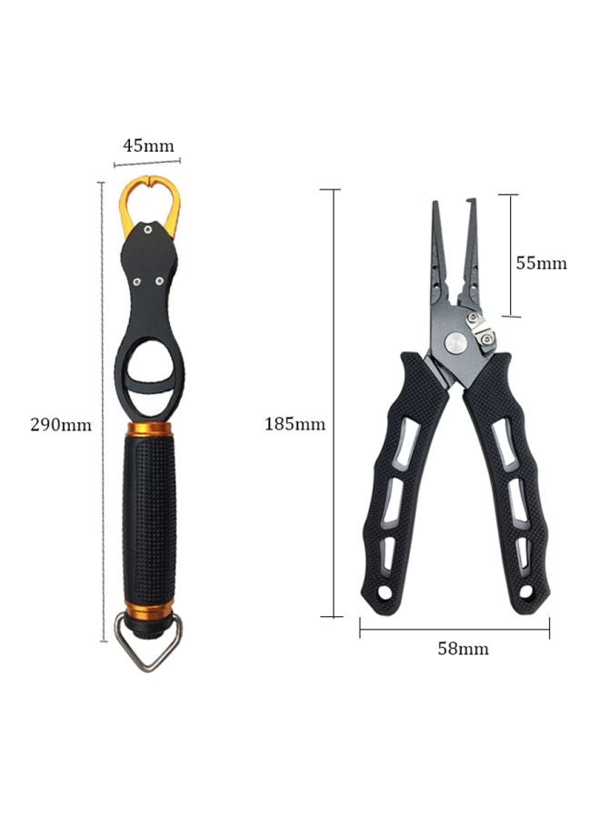 LIXADA - Aluminum Fish Lip Gripper With Fishing Pliers Gripper(290x45), Pliers(185x58) - Image 1