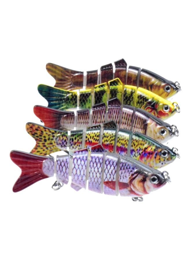 LIXADA 5-Piece 6 Segment Bass Fishing Lure Set 4inch  - Image 1