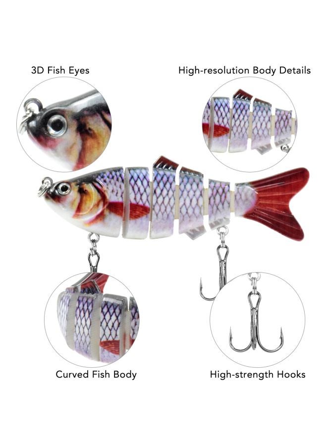 LIXADA 5-Piece 6 Segment Bass Fishing Lure Set 4inch  - Image 2