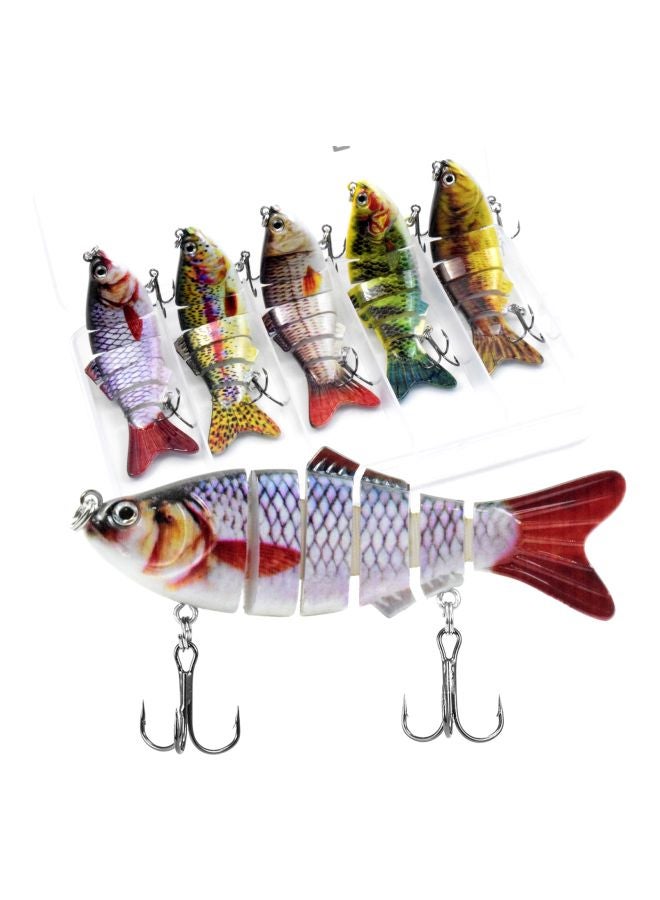 LIXADA 5-Piece 6 Segment Bass Fishing Lure Set 4inch  - Image 5