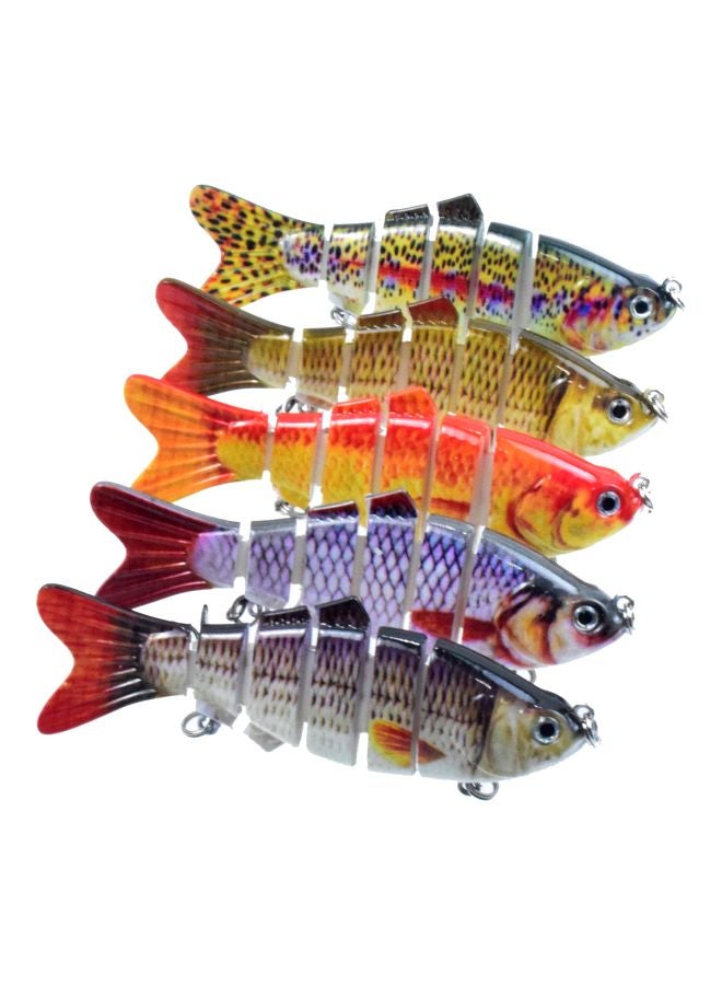 LIXADA - 5-Piece 6 Segment Bass Fishing Lure Set 4inch - Image 1